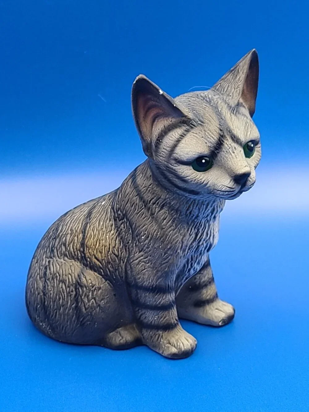Lefton Vintage 1985 Grey Striped Tiger Tabby Cat Figurine 04846 5